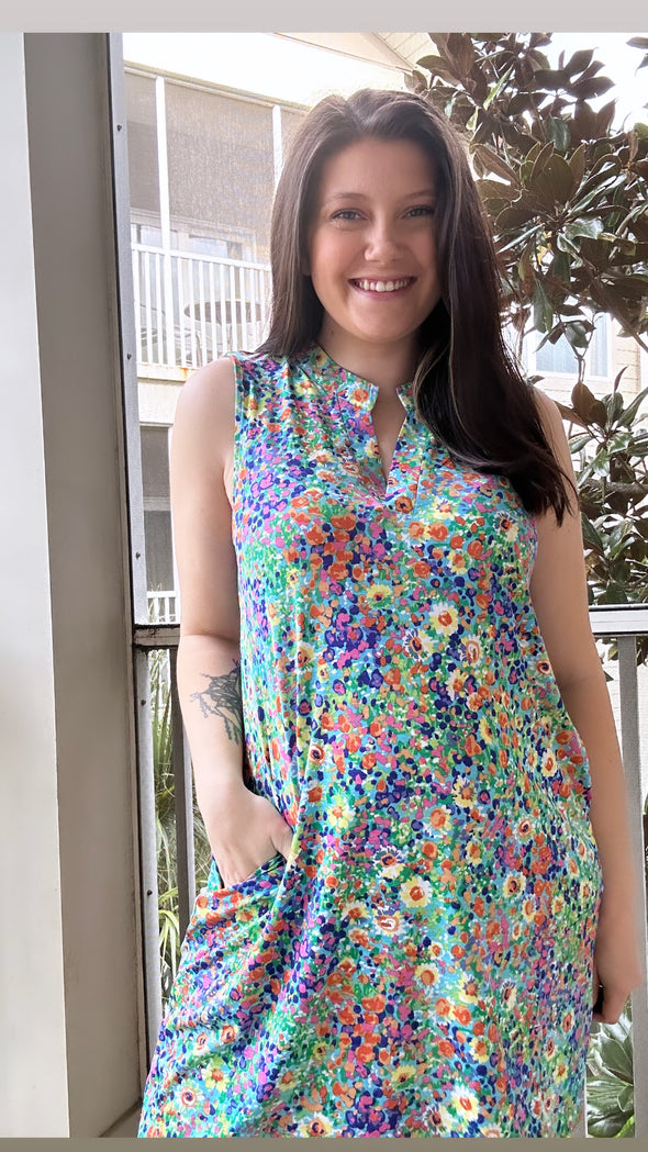 Lizzy Tank Dress in Mixed Spring Floral