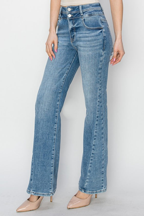 High Rise Ankle Straight Jeans By Risen