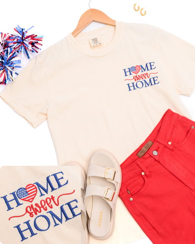 PREORDER: Embroidered Home Sweet Home Tee