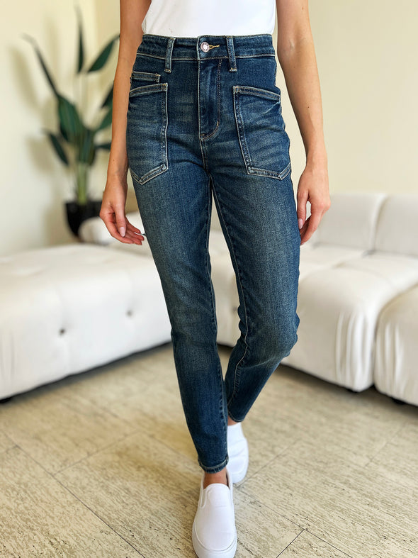 Cargo High Waist Skinny Jeans By Judy Blue