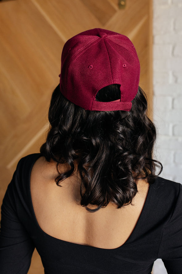 Basic Babe Ball Cap in Wine