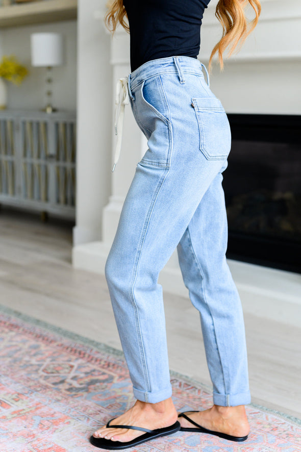 Cooper High Rise Vintage Denim Jogger By Judy Blue