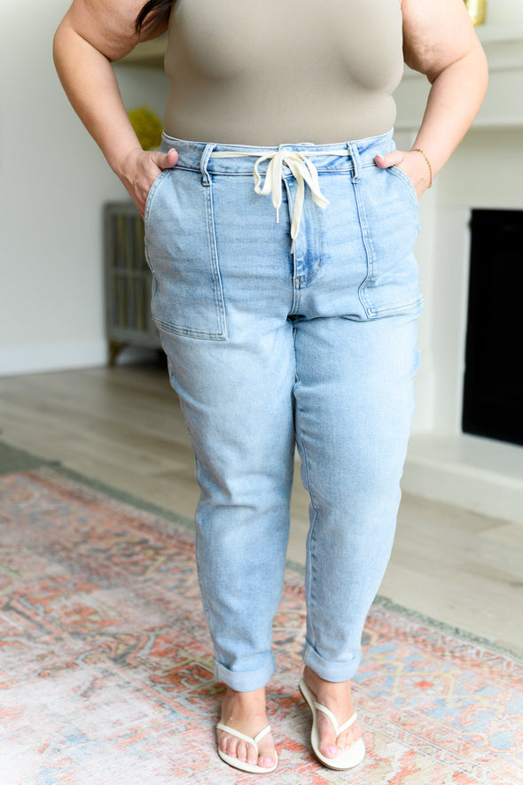 Cooper High Rise Vintage Denim Jogger By Judy Blue