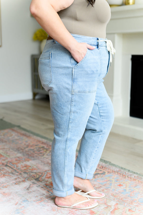 Cooper High Rise Vintage Denim Jogger By Judy Blue