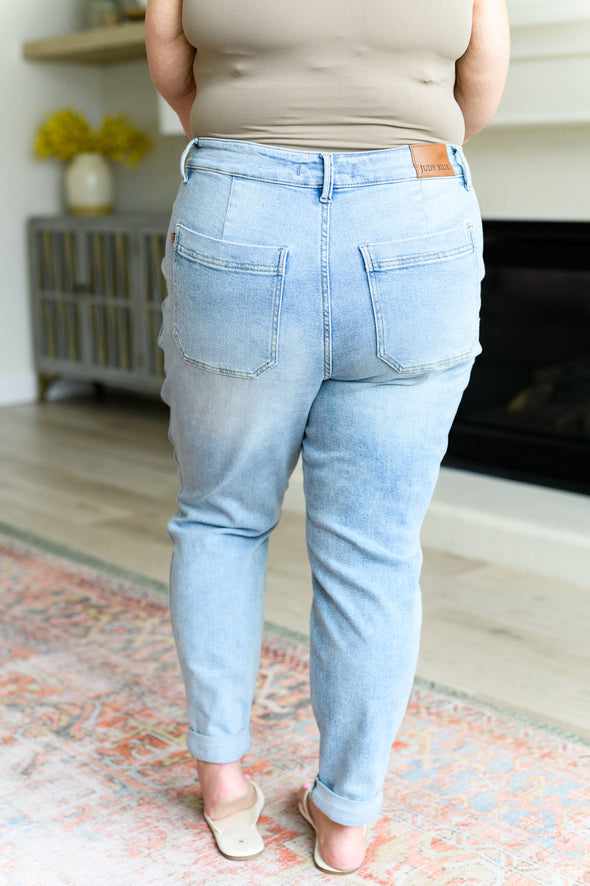 Cooper High Rise Vintage Denim Jogger By Judy Blue