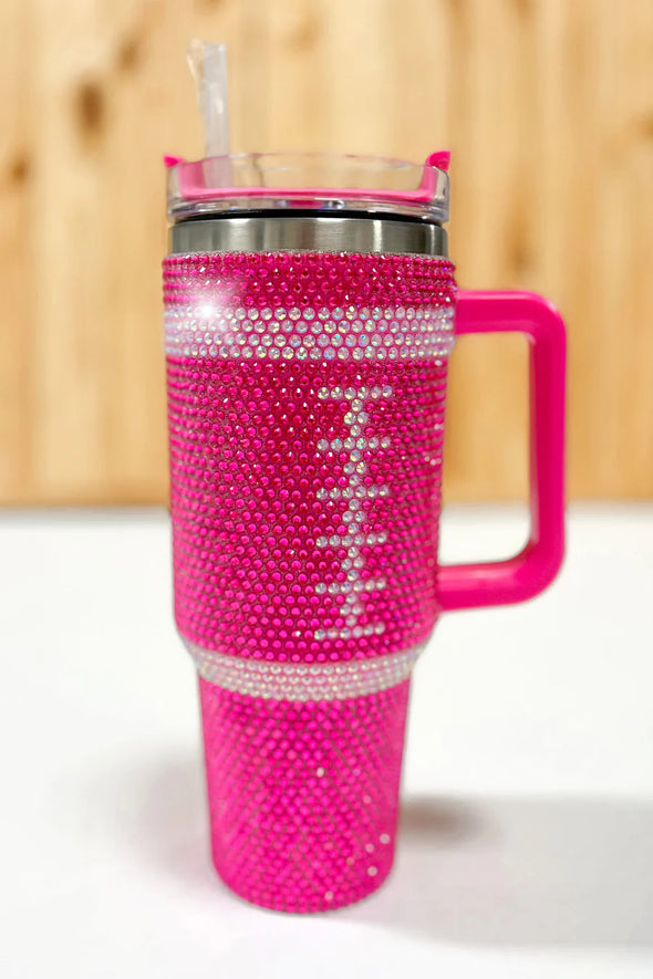 Sparkle Football 40oz Tumblers-2 colors