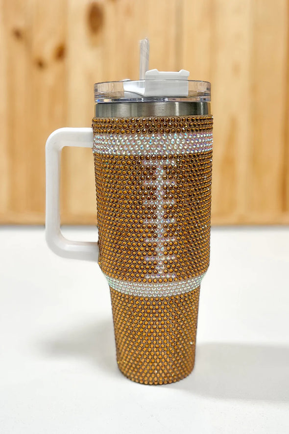 Sparkle Football 40oz Tumblers-2 colors