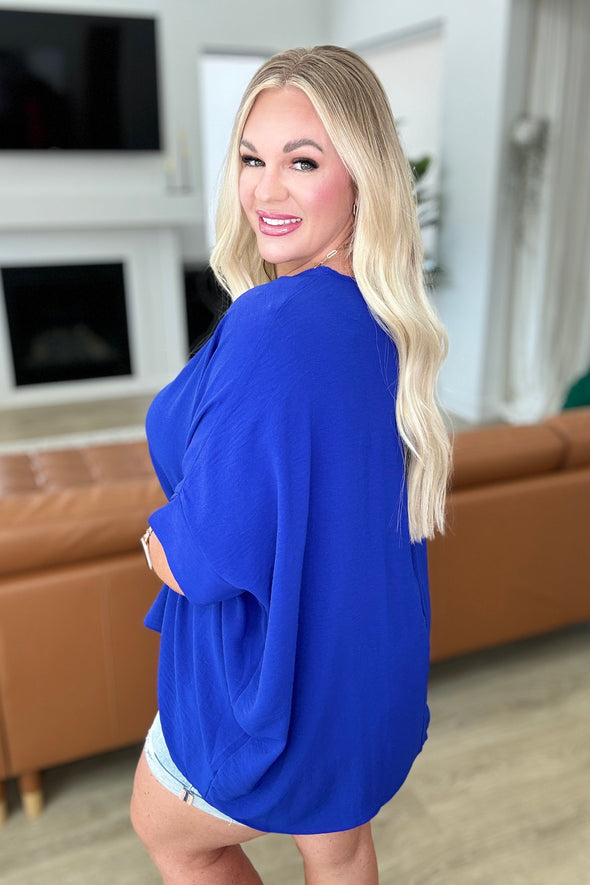 Feels Like Me Dolman Sleeve Top in Royal Blue