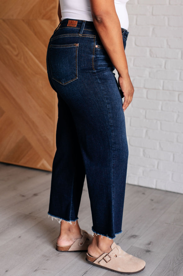 Madeline High Rise Cropped Wide Leg Jeans By Judy Blue