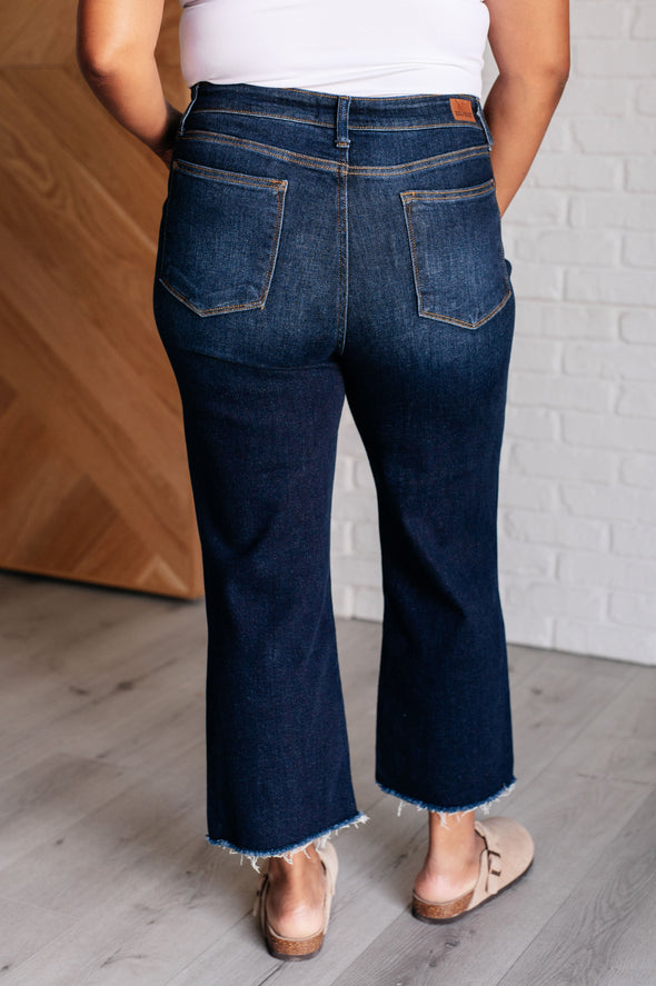 Madeline High Rise Cropped Wide Leg Jeans By Judy Blue