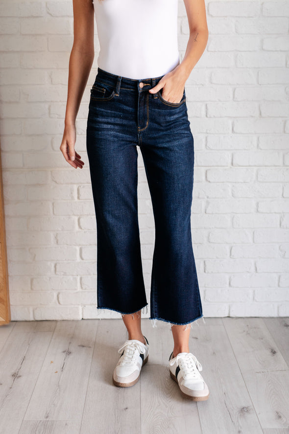 Madeline High Rise Cropped Wide Leg Jeans By Judy Blue