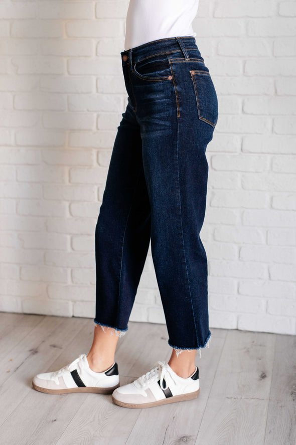 Madeline High Rise Cropped Wide Leg Jeans By Judy Blue