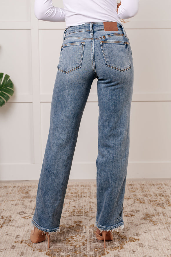 Quinn Mid Rise Cell Phone Pocket Dad Jeans By Judy Blue