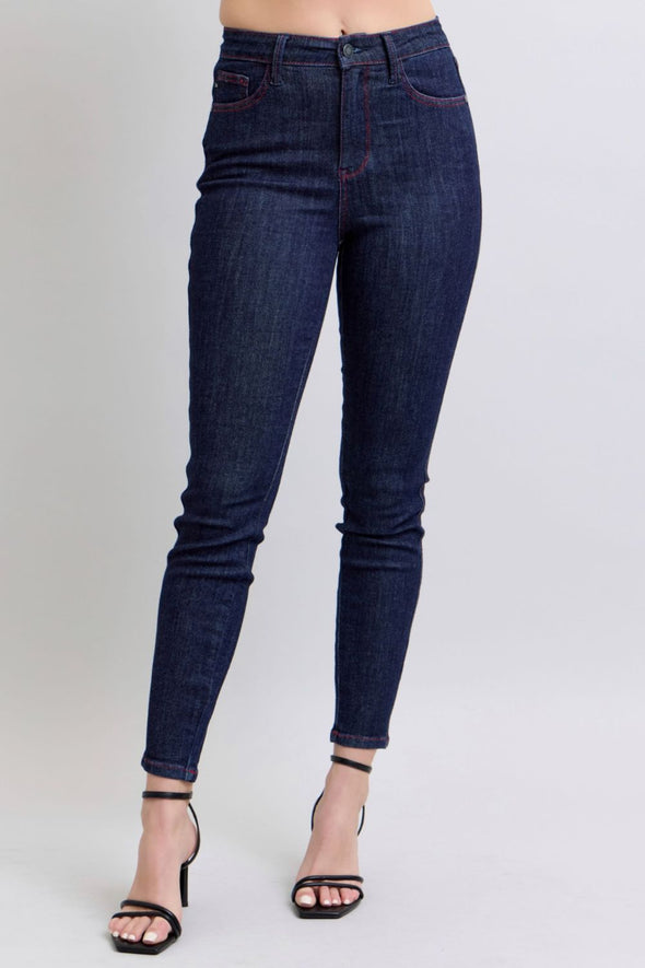 Heart Shaped Back Pockets Skinny Jeans By Judy Blue