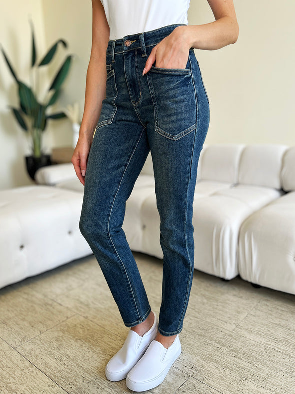 Cargo High Waist Skinny Jeans By Judy Blue