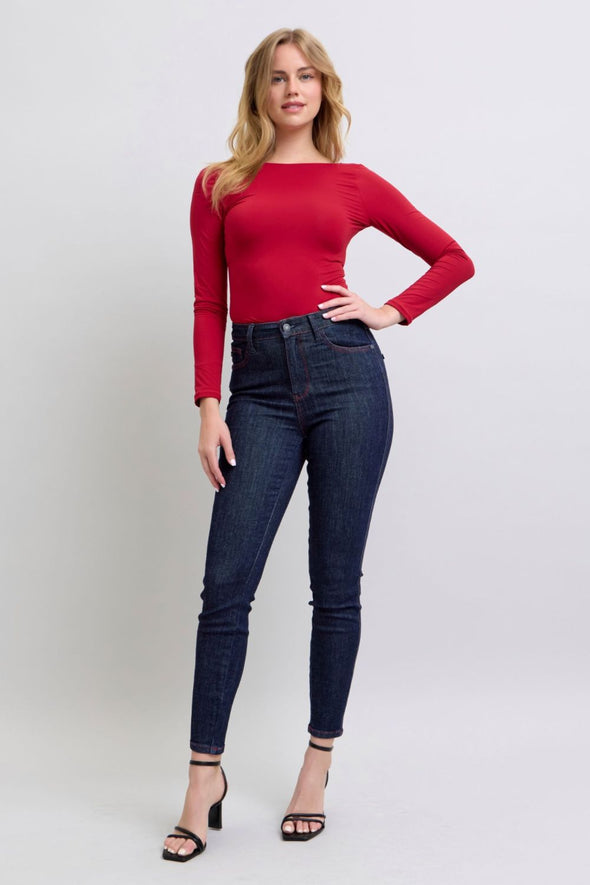 Heart Shaped Back Pockets Skinny Jeans By Judy Blue