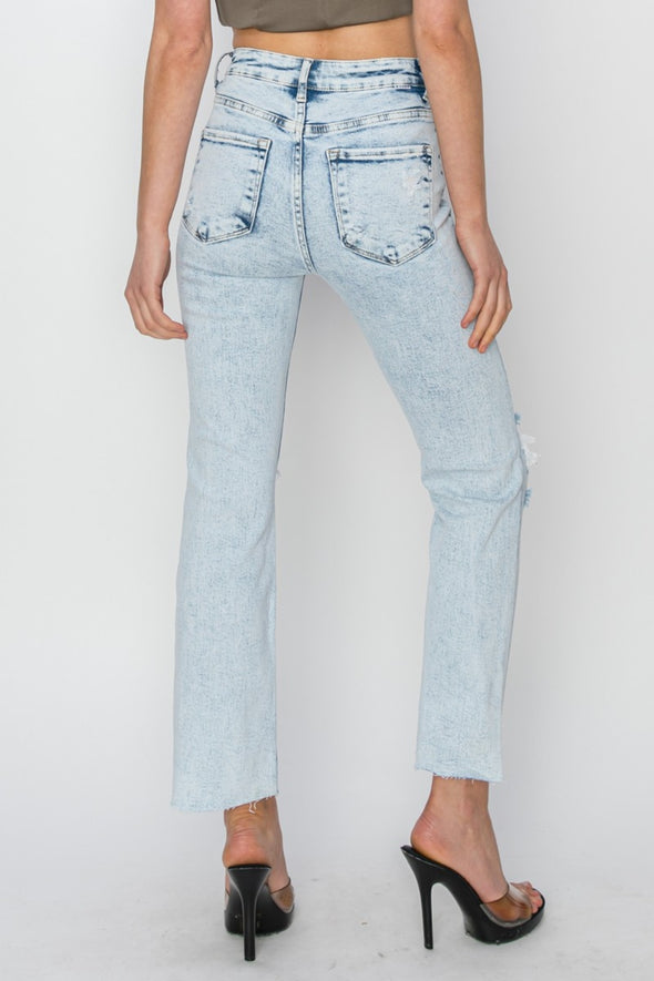 High Rise Distressed Ankle Jeans By Risen