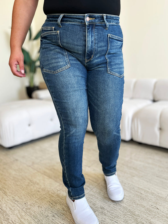 Cargo High Waist Skinny Jeans By Judy Blue