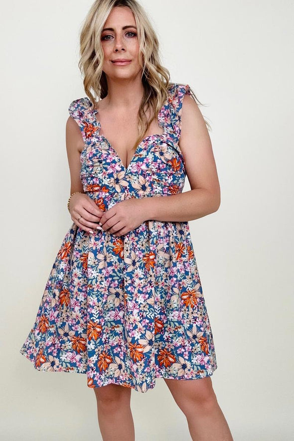 Floral Sweetheart Mini Babydoll Dress