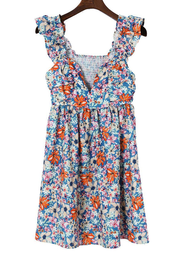 Floral Sweetheart Mini Babydoll Dress