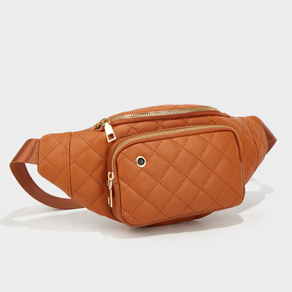 The Amber Bag: Rhombus Pattern Crossbody Waist Bag 3 Colors