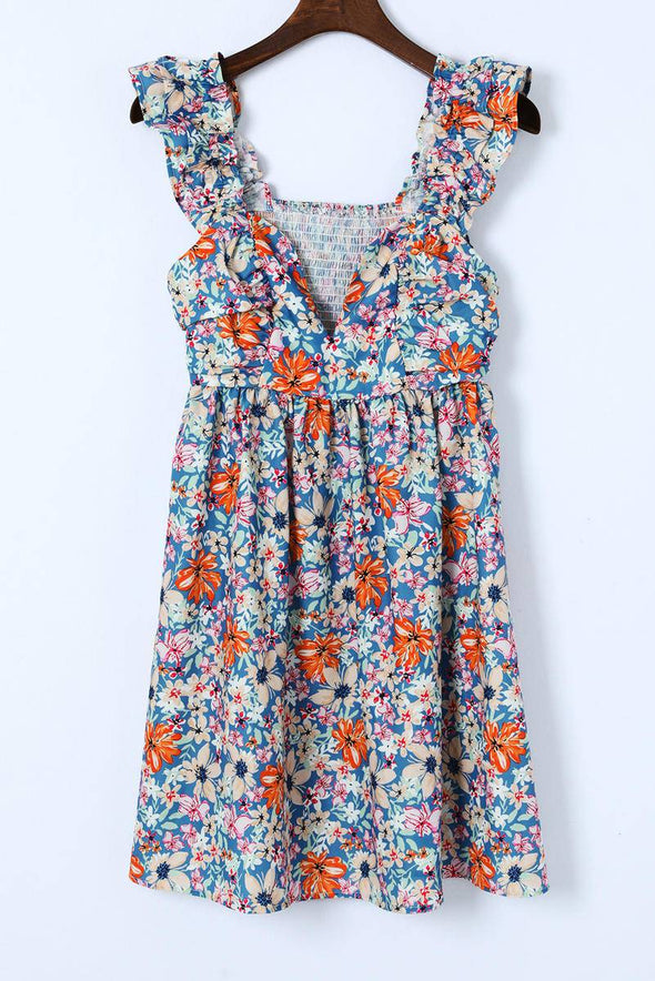 Floral Sweetheart Mini Babydoll Dress