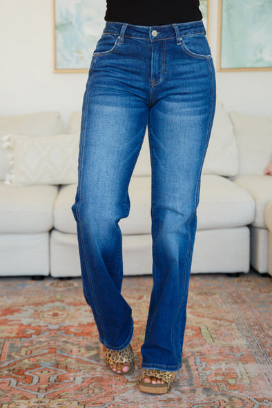 Addison Mid Rise Straight Jeans By Risen