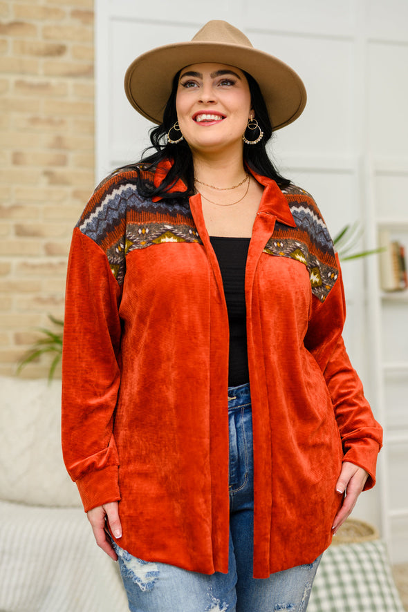 Cozy Cabin Days Sweater in Burnt Orange