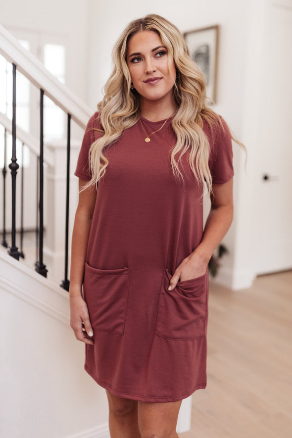 Easy Day Patch Pocket T-Shirt Dress