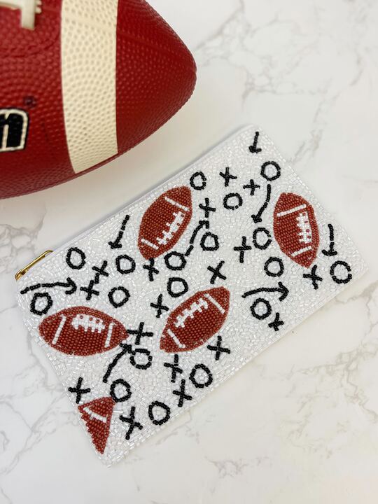 PREORDER: Football Plays Beaded Wristlet