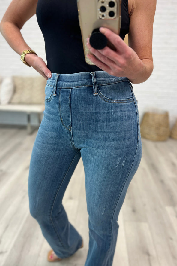 Paula High Rise Pull On Slim Bootcut By Judy Blue