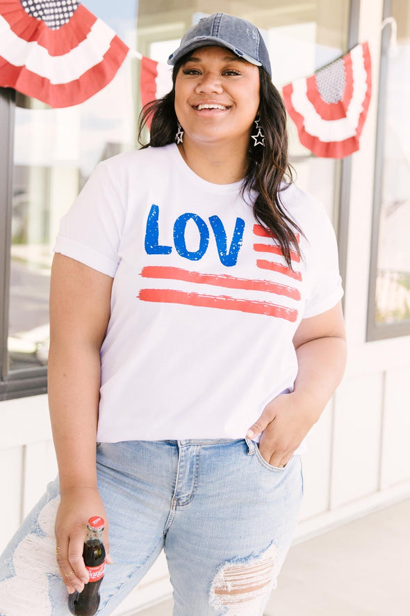 Love For The Flag Graphic Tee