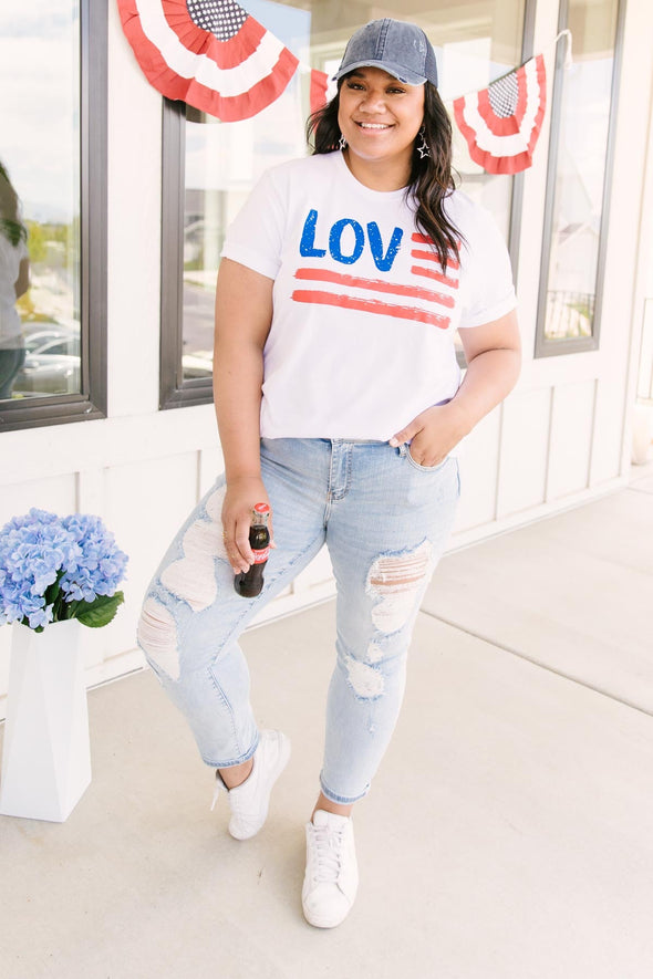 Love For The Flag Graphic Tee