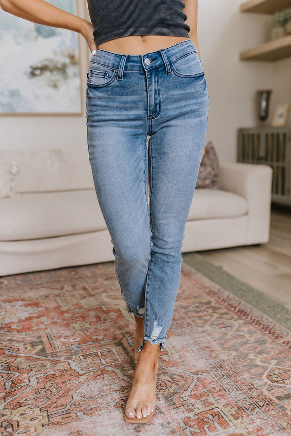 Mariah Mid Rise Cool Relaxed Jeans By Judy Blue