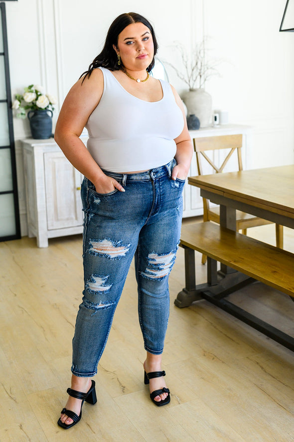 Mary Lou Hi-Rise Destroyed Boyfriend Jeans