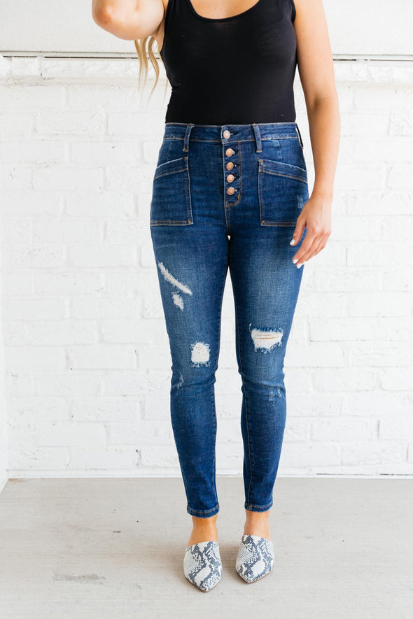 Patch Of Cargo Skinnies By Judy Blue