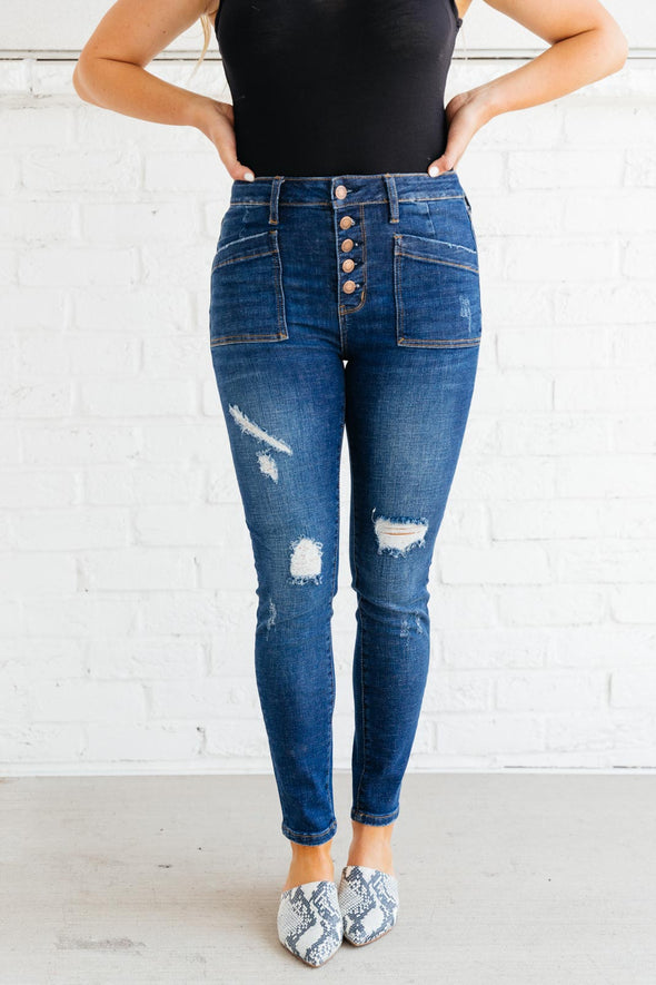 Patch Of Cargo Skinnies By Judy Blue