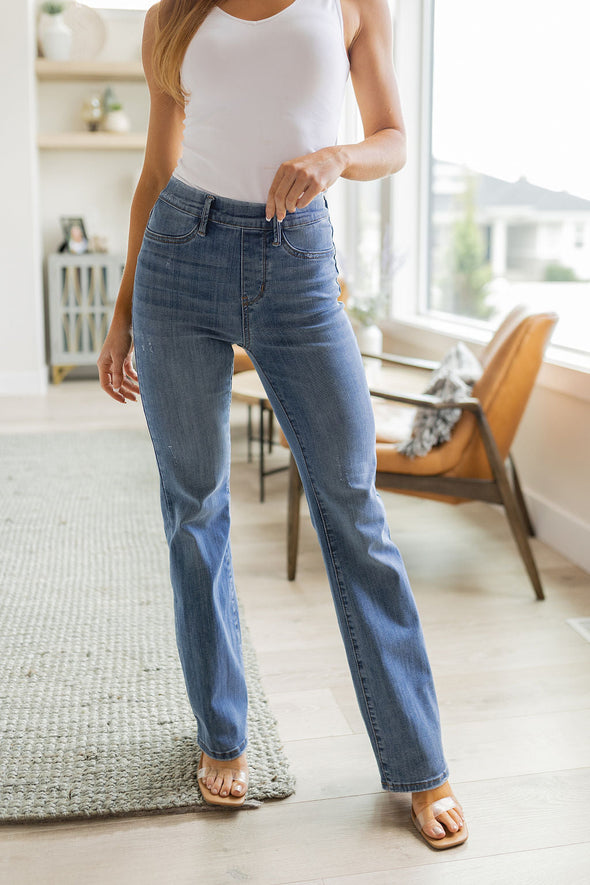 Paula High Rise Pull On Slim Bootcut By Judy Blue