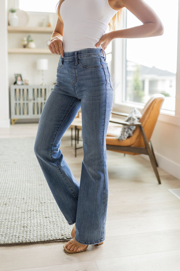 Paula High Rise Pull On Slim Bootcut By Judy Blue