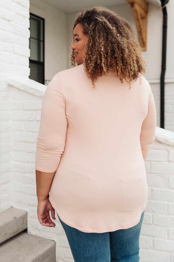 Perfect V Neck in Blush