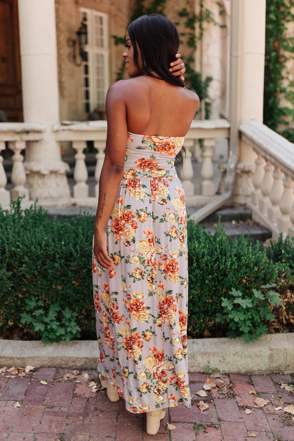 Romantic Roses Maxi Dress in Lavender