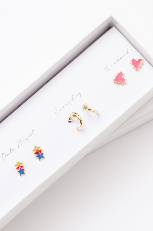 Sunny State Of Mind Box Earring Set