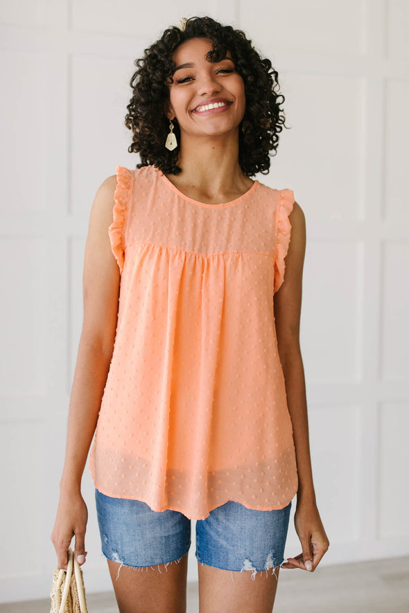 Swiss Twist Blouse in Peach