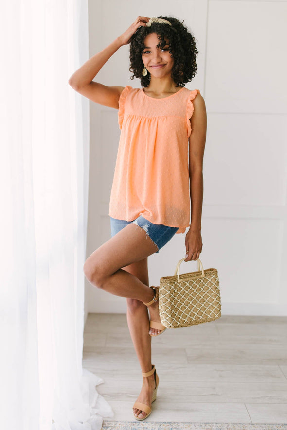 Swiss Twist Blouse in Peach