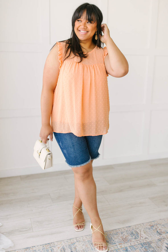 Swiss Twist Blouse in Peach