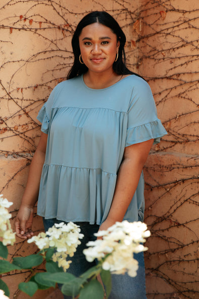 Tiered Top in Denim