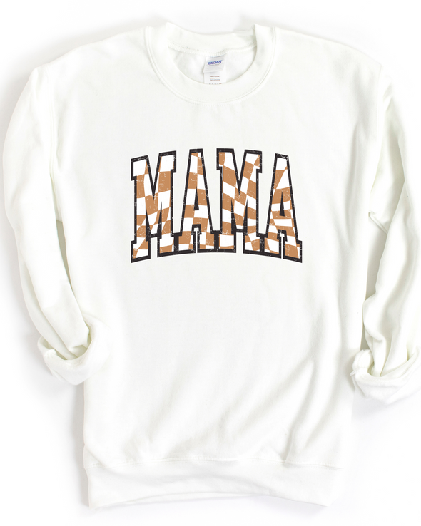 Mama Check Crewneck