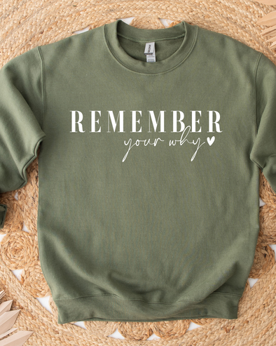 Remember Your Why Crewneck- 6 Colors