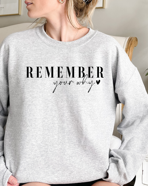 Remember Your Why Crewneck- 6 Colors