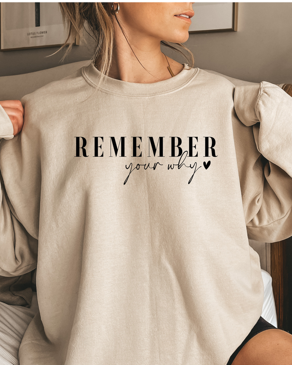 Remember Your Why Crewneck- 6 Colors